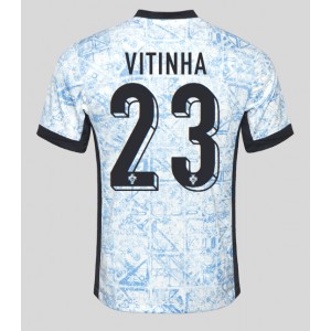 Portugali Vitinha #23 Jalkapallovaatteet Vieraspaita EM-Kisat 2024 Lyhythihainen